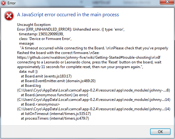 firmware error